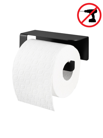 Czarny samoprzylepny uchwyt na papier toaletowy ELYF